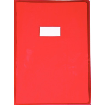 Protège-cahier cristal 21 x 29,7cm 22/100 rouge