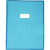 Protège-cahier cristal 24 x 32 cm 22/100 bleu
