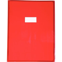 Protège-cahier cristal 24 x 32 cm 22/100 rouge 