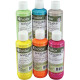 Lot de 6 flacons 250 ml de peinture acrylique O'COLOR, couleurs nacrées 