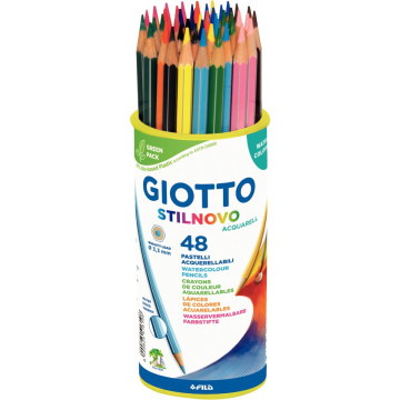 Pot de 48 crayons de couleurs Stilnovo Aquarellable assortis