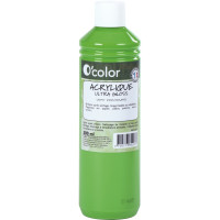 Flacon 500ml de peinture acrylique O'COLOR, vert printemps 