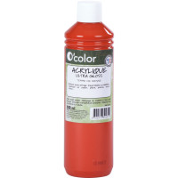 Flacon 500ml de peinture acrylique O'COLOR, terre de sienne 