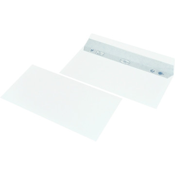 Boîte de 500 enveloppes blanches DL 110x220 90g/m²  bande de protection