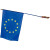 Drapeau de l'Europe 80x120cm + hampe
