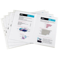 Sachet de 10 pochettes perforées pour 2 documents A4 ou 1 document A3 