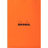 Bloc de bureau RHODIA 80 feuilles, format A5, quadrillé 5x5, papier blanc 80g 