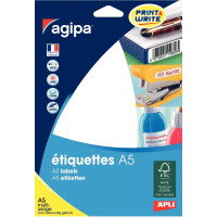 Etui de 640 étiquettes de bureau blanches, format 19,4x32 mm 