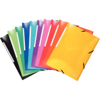 Chemise 3 rabats + élastiques en carte lustrée 425g coloris assortis 