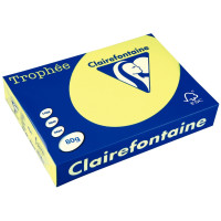 Ramette de 500 feuilles de papier 80g de format A4 jaune fluo TROPHEE CLAIREFONTAINE 