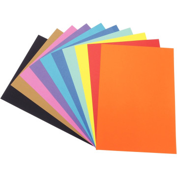 Bloc de 20 feuilles de papier couleur 21x29,7 cm 120 g 10 teintes vives assorties