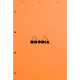 Bloc de bureau RHODIA 80 feuilles perforées, format A4+, quadrillé 5x5, papier blanc 80g 