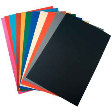 Paquet de 60 feuilles cartoline bicolore 50x32.5cm 150 g couleurs assorties