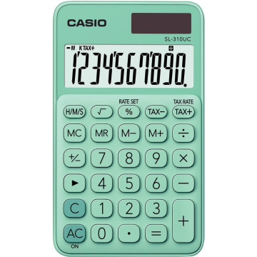 Calculatrice de poche Casio 10 chiffres SL-310UC vert