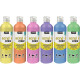 Carton de 6 flacons 500ml de peinture ACRYLCOLOR couleurs pastel assorties 