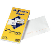 Paquet de 25 enveloppes blanches DL 110x220 80g/m² bande de protection 