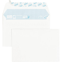 Paquet de 100 enveloppes blanches C6 114x162 75g/m² bande de protection 