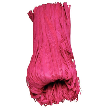 Pelote de 50 g de raphia végétal fuchsia