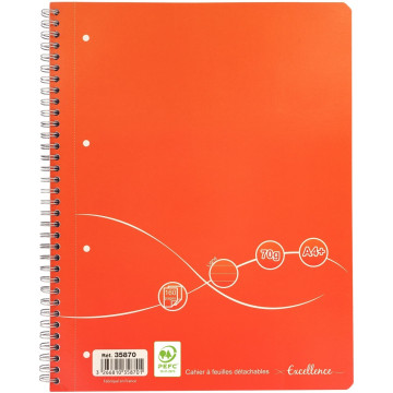 Cahier à reliure intégrale Excellence 160 pages, format A4+, ligné, papier 70g