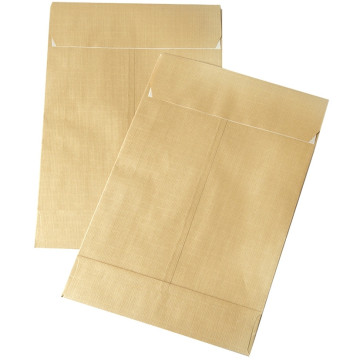 Paquet de 50 pochettes kraft armé brun 3 soufflets 280x375 130g/m² bande de protection