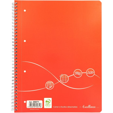 Cahier à reliure intégrale Excellence 160 pages, format A4+, seyès, papier 70g