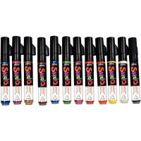 Set de 12 marqueurs acrylique coloris basiques 