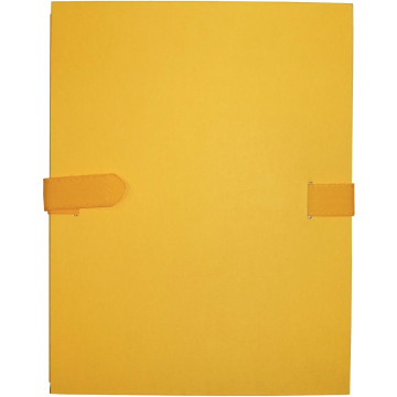 Chemise extensible à sangle velcro qualité toilée format 24x32 cm jaune