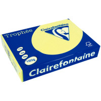 Paquet de 250 feuilles de papier 160g de format A4 jonquille TROPHEE CLAIREFONTAINE 