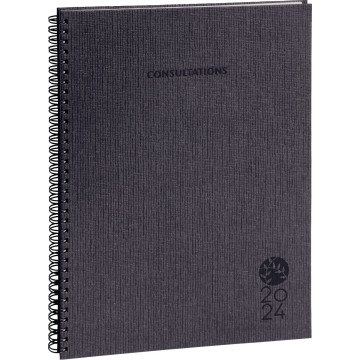 Agenda semainier consultation gris