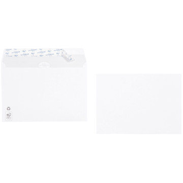 Boîte de 500 enveloppes blanches C5 162x229 90g/m² bande de protection