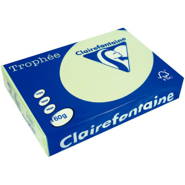 Paquet de 250 feuilles de papier 160g de format A4 vert golf TROPHEE CLAIREFONTAINE