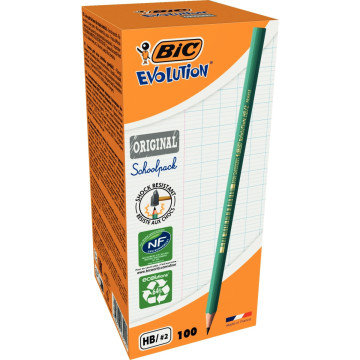 Schoolpack de 100 crayons Evolution HB dont 5 gratuits