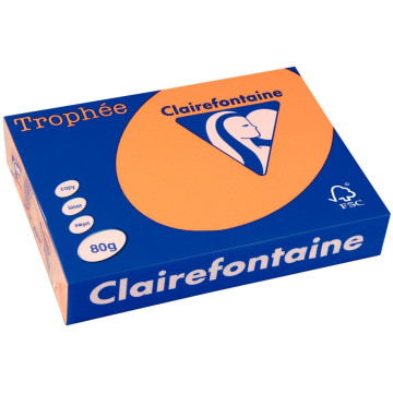 Ramette de 500 feuilles de papier 80g de format A3 clémentine TROPHEE CLAIREFONTAINE