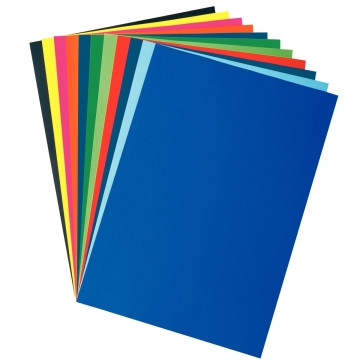 Paquet de 25 feuilles affiche couleurs éclatantes 85g format 60x80cm couleurs assorties