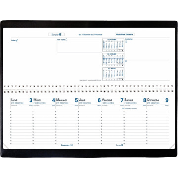 Agenda semainier agendascop noir