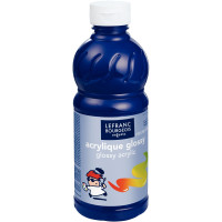 Flacon 500ml d'acrylique Glossy Lefranc Bourgeois, bleu outremer 