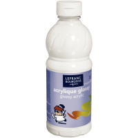 Flacon 500ml d'acrylique Glossy Lefranc Bourgeois, blanc 