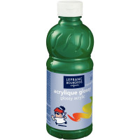 Flacon 500ml d'acrylique Glossy Lefranc Bourgeois, vert brillant 