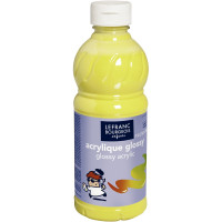 Flacon 500ml d'acrylique Glossy Lefranc Bourgeois, jaune primaire 