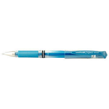 Stylo Uni Signo Broad bleu métal