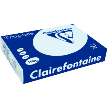 Paquet de 250 feuilles de papier 160g de format A3 bleu TROPHEE CLAIREFONTAINE