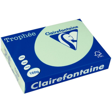 Paquet de 250 feuilles de papier 160g de format A3 vert TROPHEE CLAIREFONTAINE