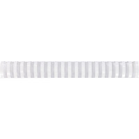 Boite de 50 anneaux reliure/peignes à relier plastique ovales 21 boucles standard A4 diamètre 38mm blanc 