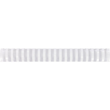 Boite de 50 anneaux reliure/peignes à relier plastique ovales 21 boucles standard A4 diamètre 38mm blanc