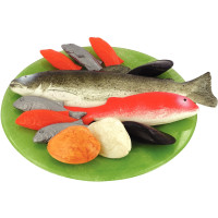 Sachet de 12 poissons en plastique 