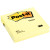 Bloc 200 feuilles notes repositionnables jaunes unies 100x100 mm