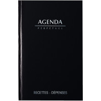 Agenda perpétuel de caisse 14 x 22 cm noir 