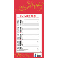 Calendrier mensuel 36x19cm 12 feuilles standard 