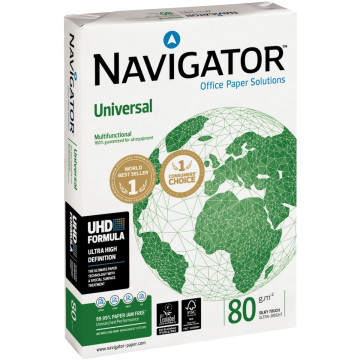 Ramette de 500 feuilles de papier blanc 80g de format A4 NAVIGATOR