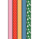 Boîte de 10 rouleaux de papier cadeau motifs assortis 2 x 0,70 m